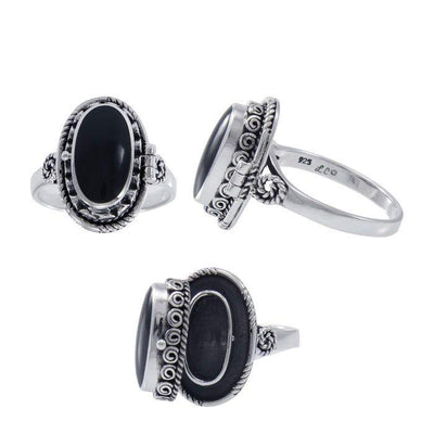 Spell Sterling Silver Ring with Black Obsidian TRI1555