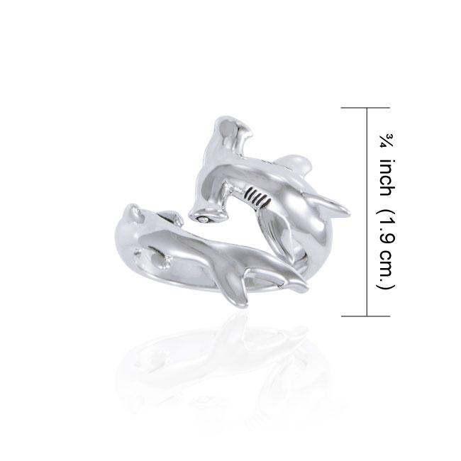 Independently strong hammerhead shark ~ Sterling Silver Jewelry Ring TRI1614 Ring