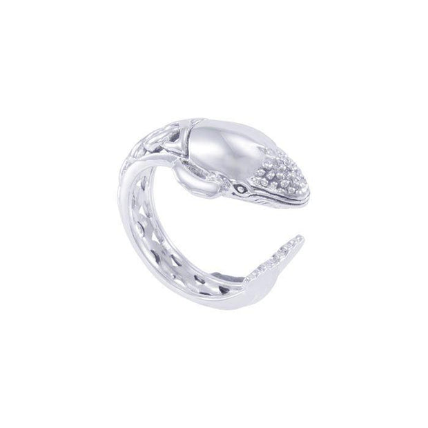 Celtic Accent Whale Sterling Silver Wrap Ring TRI1629