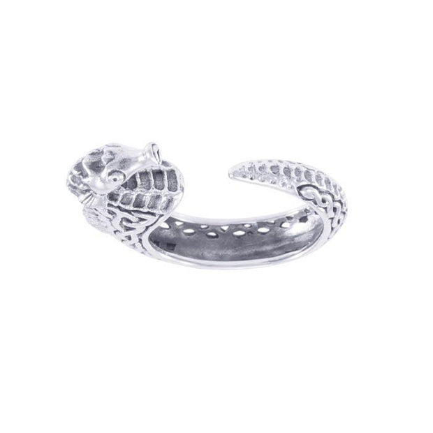 Celtic Accent Seahorse Sterling Silver Wrap Ring TRI1633 Ring