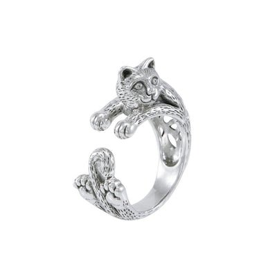 Sterling Silver Celtic Cat Ring TRI1639