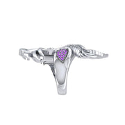 Alighting breakthrough of the Mythical Phoenix ~ Sterling Silver Ring with Gemstone Accents TRI1740
