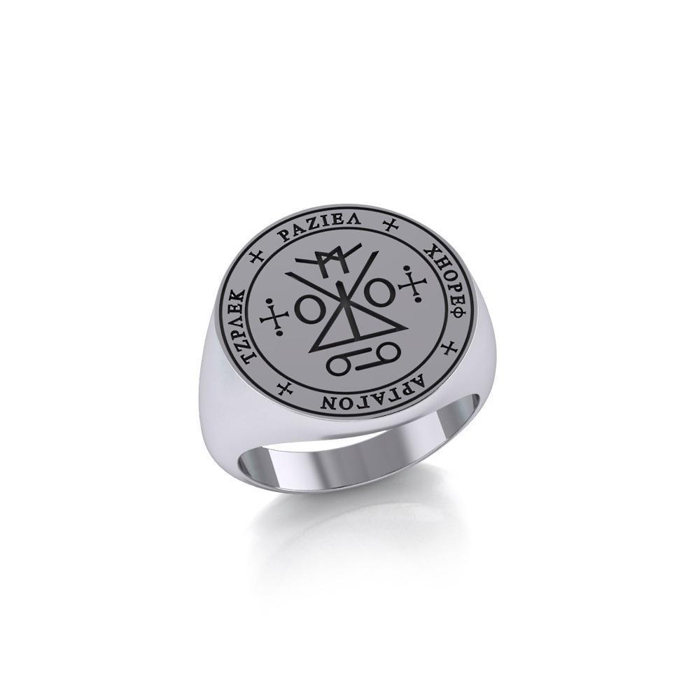 Sigil of the Archangel Raziel Sterling Silver Ring TRI1762