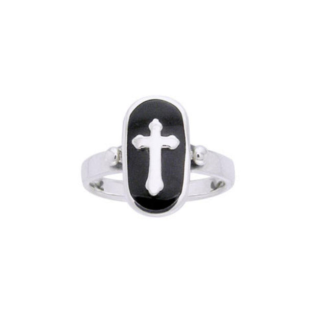 An emblem of your faith and spiritual faith ~ Sterling Silver Jewelry Celtic Cross Ring TRI510