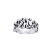 A symbol of true knowledge ~ Celtic Knotwork Snake Sterling Silver Ring TRI560
