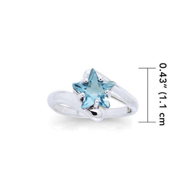 Designer Elegant Cubic Zirconia Star Ring TRI727