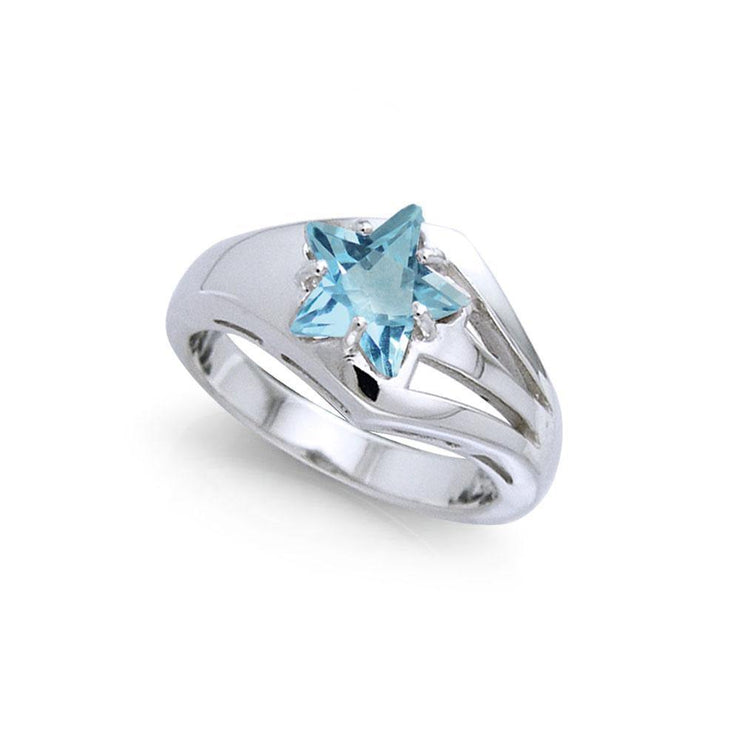 Designer Elegant Cubic Zirconia Star Ring TRI730