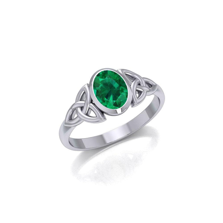 Celtic Triquetra Gemstone Ring TRI887 Ring