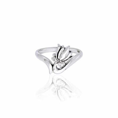 Citta Lotus the Power of Fertility Transcendance Sterling Silver Ring TRI915