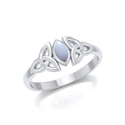 As precious as you are ~ Sterling Silver Celtic Knotwork Birthstone Ring with Gemstone TRI936 Ring