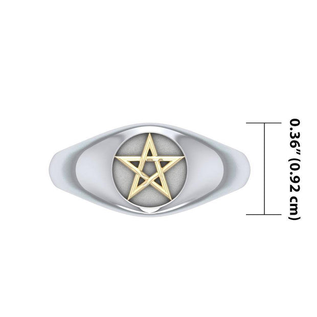The Pentacle Silver and Gold Ring TRV595